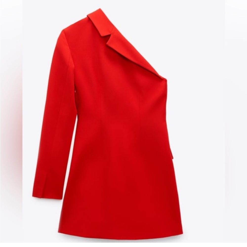 ZARA ASYMMETRIC BLAZER DRESS BLOGGERS FAVORITE NWT Large - Picture 5 of 9